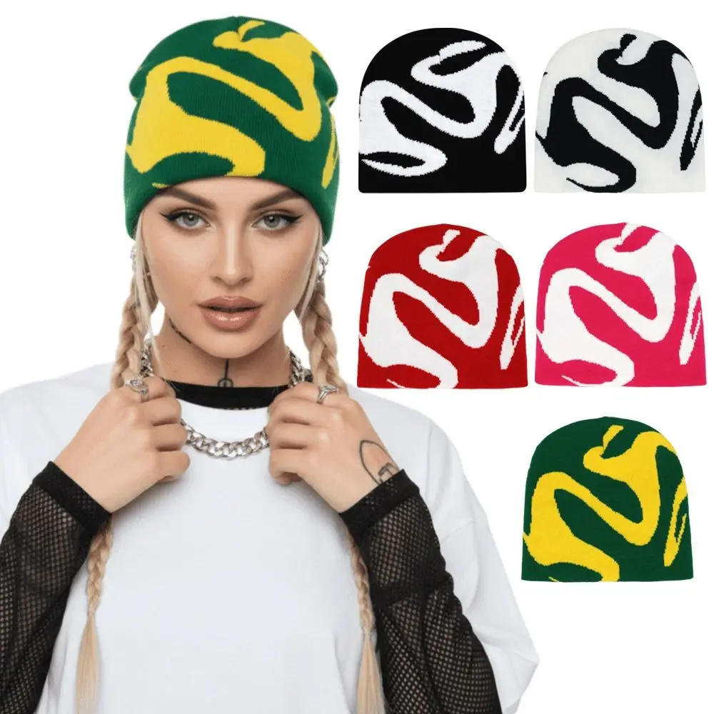 

Pullover Design Knitting Beanies Fashion Trend Outdoor Warm Warm Hat Vintage Style Neutral Knitted Jacquard Hats Winter Fashion