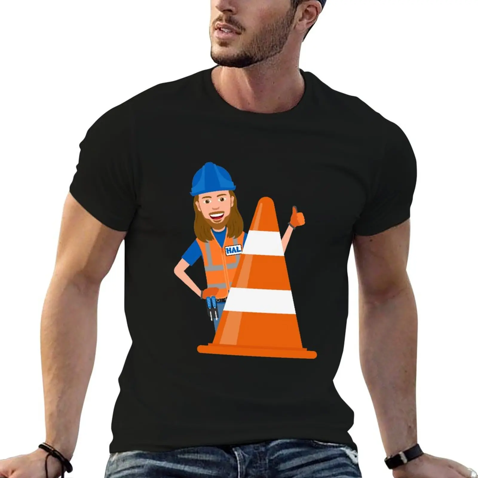 

Safety Cone First - Handyman Hal T-Shirt cotton tshirt 100% t shirt man plain man t shirt cotton high quality T-shirt