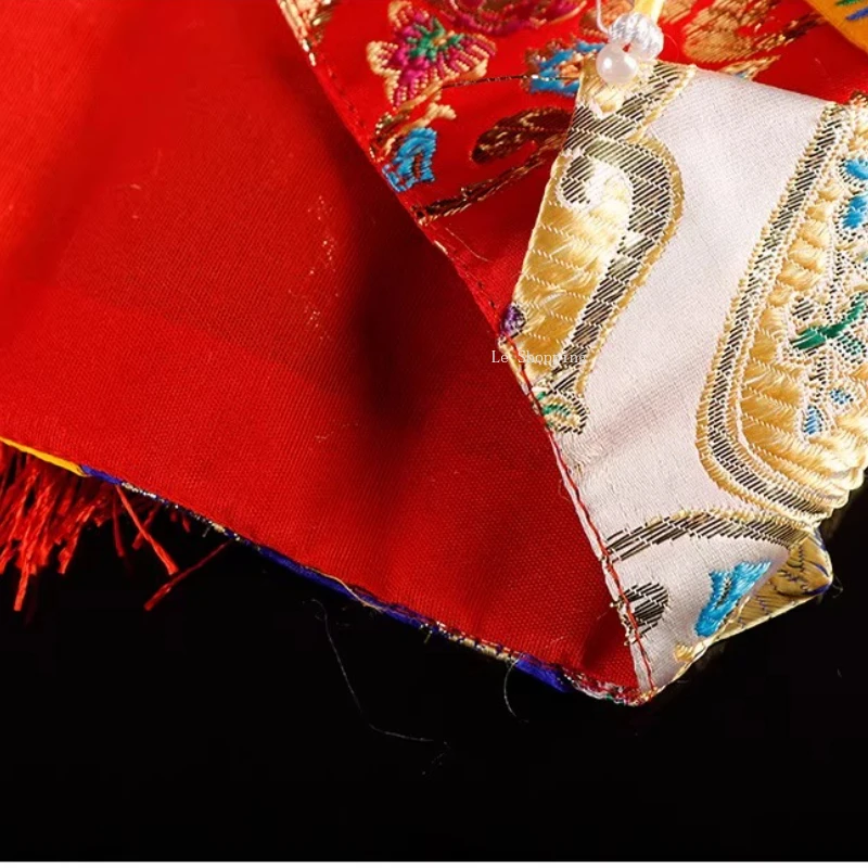 100cm Golden Cloth Hang The Banner Hand-embroidered Eight Auspicious Vertical Banners and Couplets for Buddhist Hall Decoration - view 6