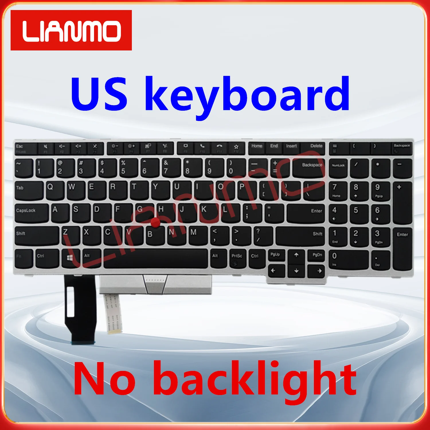 US notebook keyboard suitable for Lenovo ThinkPad T15 Gen1 Gen2 P15S Gen1 Gen2 Silver black keyboard