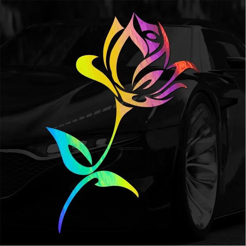 

1 шт. красивая наклейка с розами для автомобиля, водонепроницаемая виниловая наклейка для окна автомобиля, бампера, кузова, мотоцикла, велосипеда, автоаксессуары