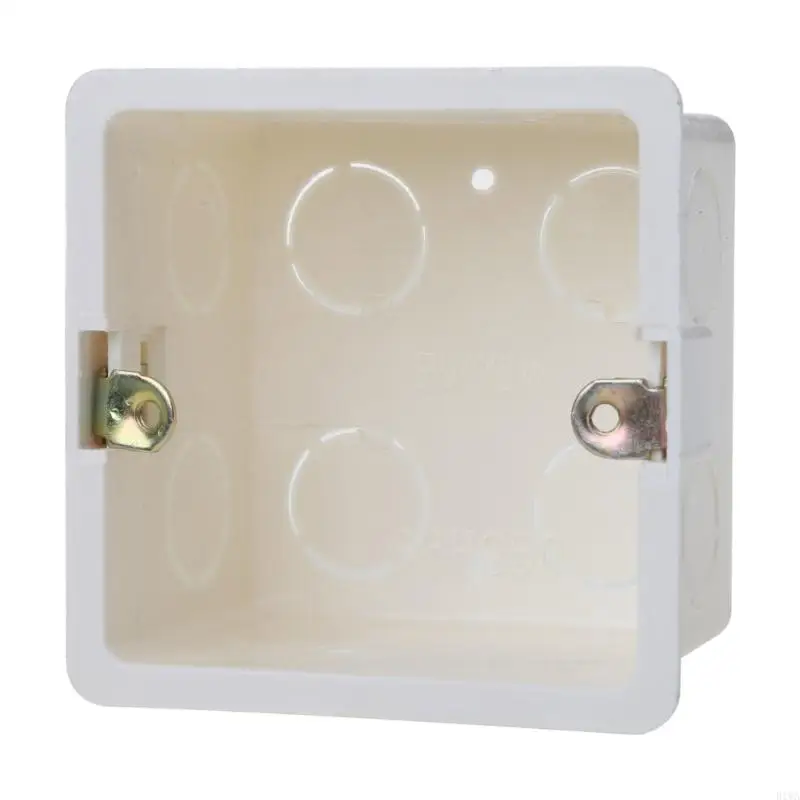 R1WA 80x80 PVC Junction Box Wall Mount Cassette For Switch Socket Base Bottom Box Electrical Box Accessories