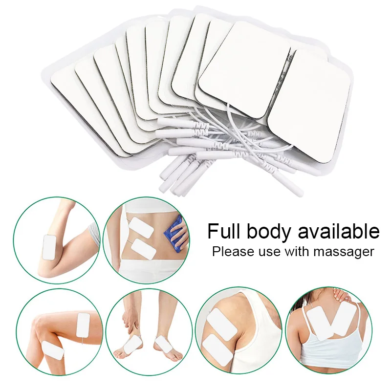 Electrode Pads for Electric Muscle Stimulation Tens Therapy Massage Tools Massage Pad Accessories Replaceable Patch Silicone Gel