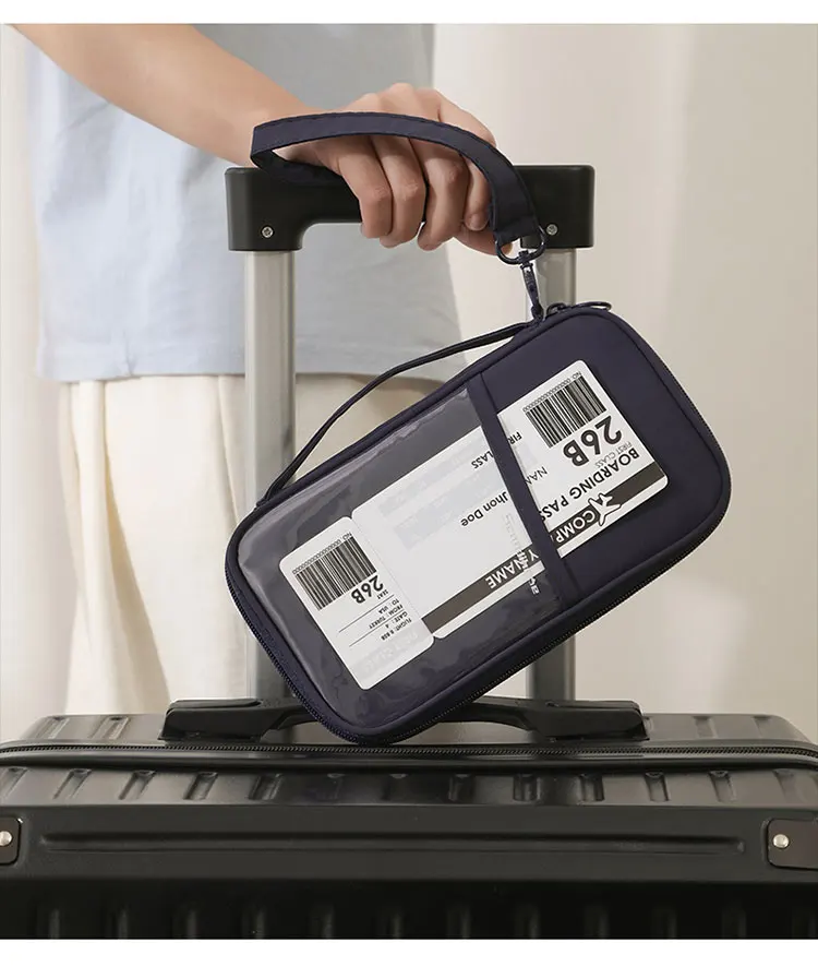 RFID-blockierender Reisepasshülle, Reisebrieftasche, langlebig, Diebstahlsicherung, Kartensteckplätze, Schutzhülle, Flights, Reiseveranstalter für Damen und Herren – Detail 8