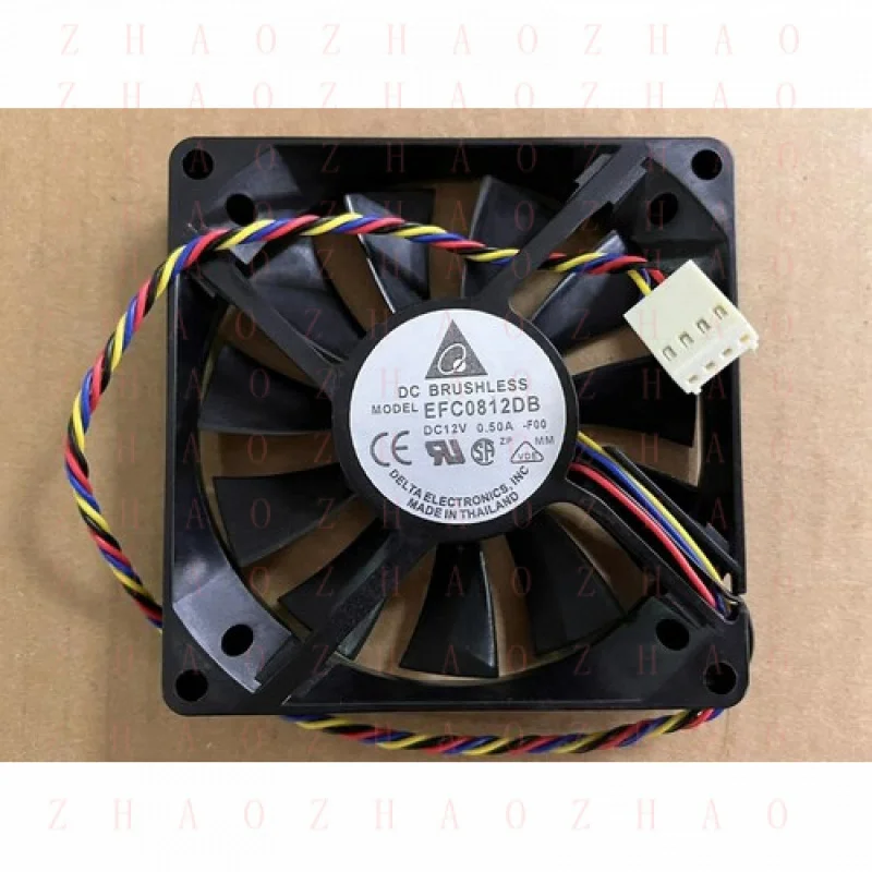 Вентилятор L+ 1 шт. для Delta 80*80*15MM EFC0812DB-F00 8015 DC 12V 0.50A 8CM PWM 4pin