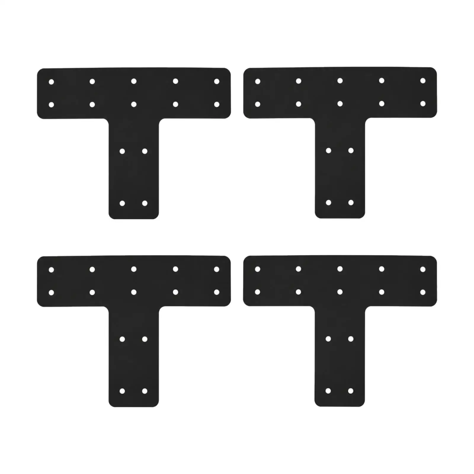 T-Shaped Structural Connector Bracket Heavy-Duty T-Bracket Coated Rust-Resistant for Woodworkers