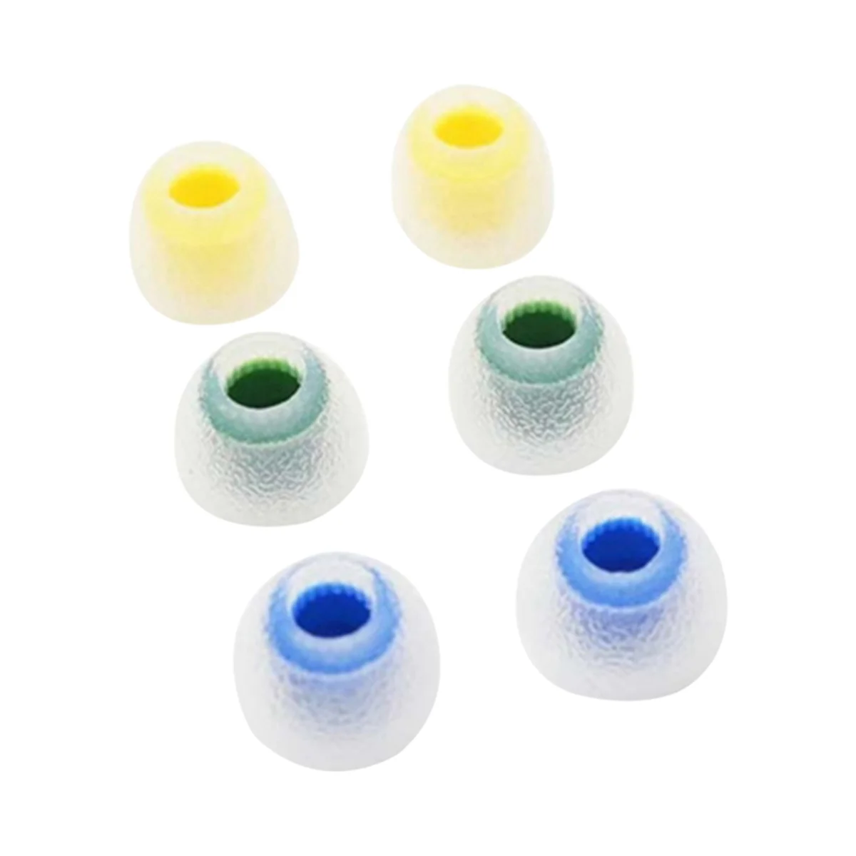 Tang Sancai Ohrstöpsel, Silikon-Ohrstöpsel, schmale Loch-Ohrstöpsel, audiophile Musiker-Kopfhörerspitzen für IEMs, matte Textur, 3 Paar (S/L/M)