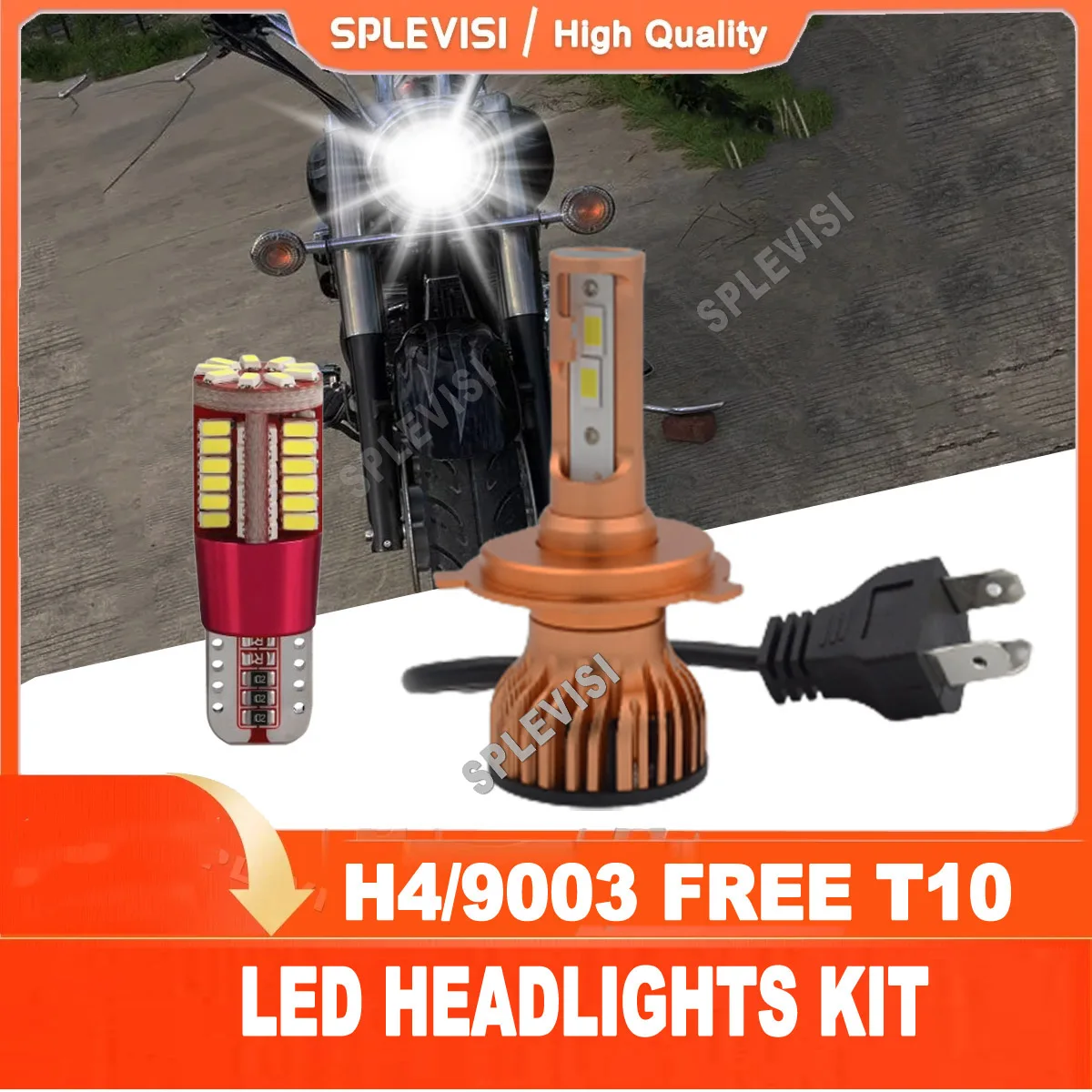 H4 T10 Hi Low Beam LED Headlight Bulbs Upgrade Kit 6000K  For Yamaha XV 535 250 S 535 Virago V Star 650 1100 motorcycle light