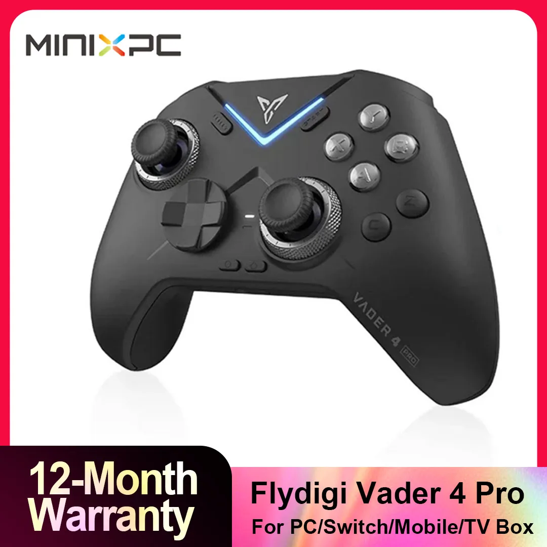 وحدة تحكم الألعاب Flydigi Vader 4 Pro الأصلية، لوحة ألعاب لاسلكية بمقبض النخبة مع قاعة الروك لمفتاح التلفزيون والكمبيوتر المحمول