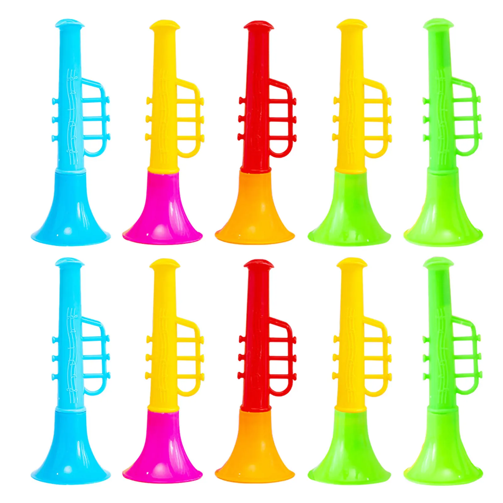 30Pcs Little Horn Blowing Musical Learning Instruments Colorful Simulation for Kids Party Performance Educational Props