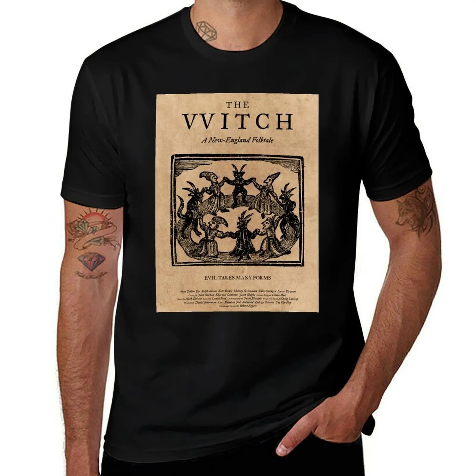 The Witch Film Movie Poster Design Black Phillip Thomasin VVitch T-Shirt Comfortable Workout Short Sleeve Shirt T-Shirt