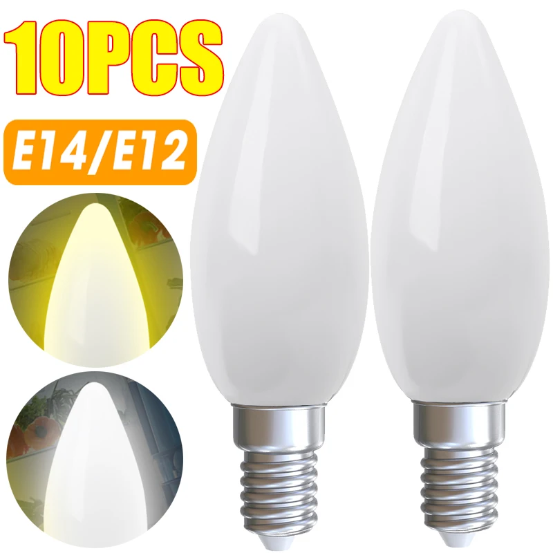 

10/1Pcs Mini LED Refrigerator Light Bulbs E14/E12 LED Bulb Replacement Screw Bulb for Household Refrigerator Display Cabinets