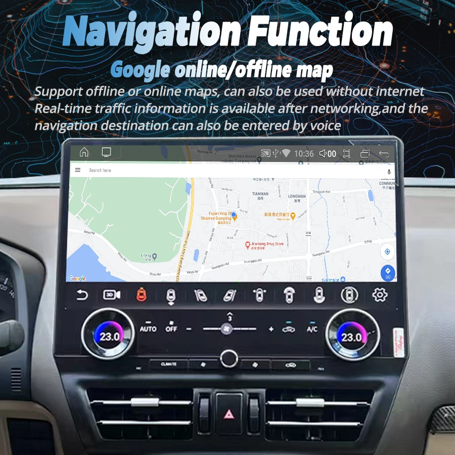 16.8 "لتويوتا برادو لاند كروزر 150 2010-2021 راديو السيارة الاندورويد شاشة تعمل باللمس Carplay نظام تحديد المواقع مشغل فيديو الملاحة الوسائط المتعددة