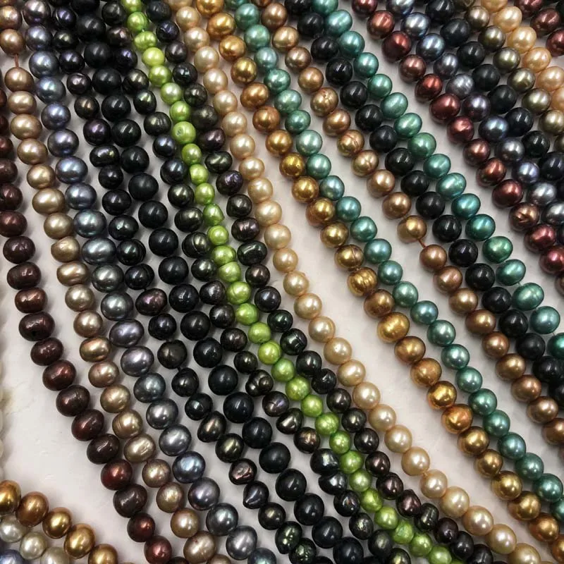 ELEISPL JEWELRY 20 Strands 6-7mm Near Round Potato Mixed Real Pearls #22010331-8