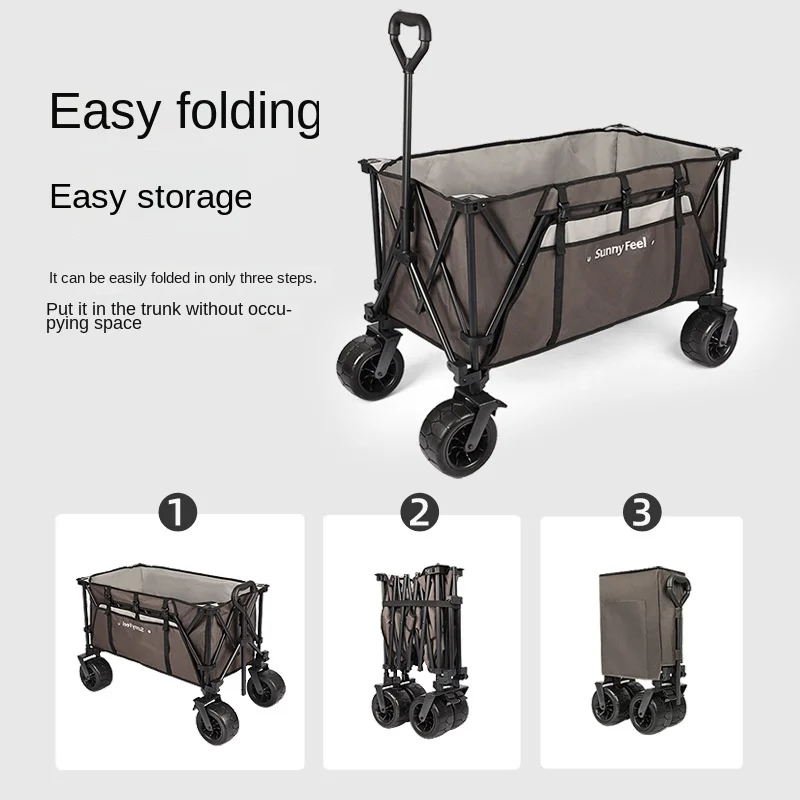 

Portable Folding Camp Car Outdoor Garden Park Utility Kids Wagon Portable Beach Trolley Cart Camping Foldable Folding Wagon