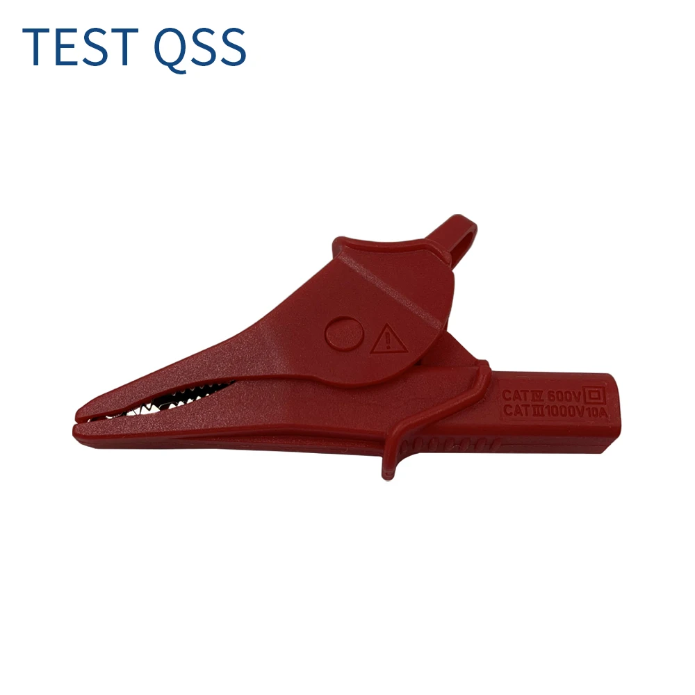 

QSS Heavy-Duty Insulated Alligator Clips Crocodile Clips with 4mm Banana Jack Socket for Safe Electrical Testing