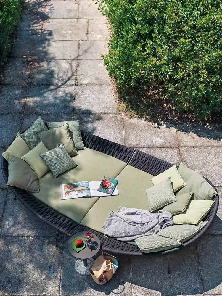 Outdoor Leisure Lying Bed Villa Garden Swimming Pool Balcony Leisure Rattan Bed