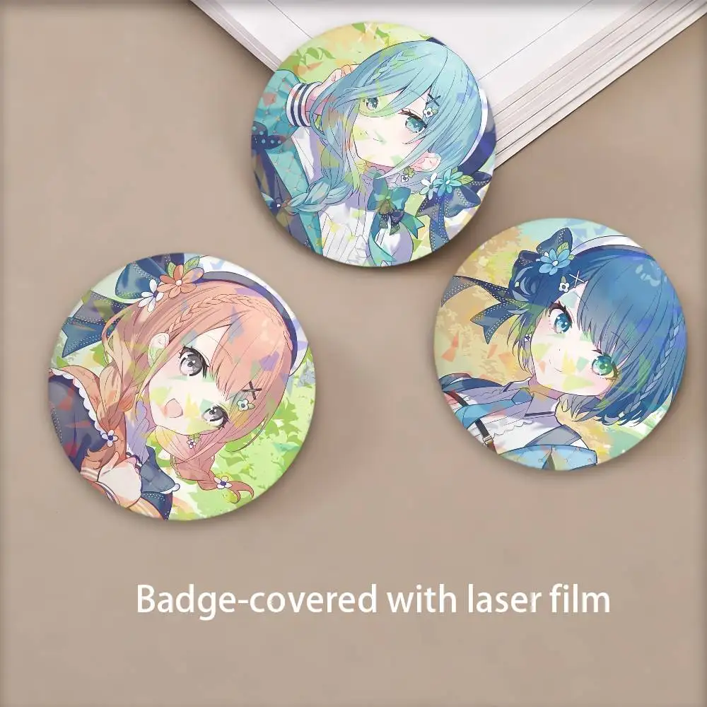 Band MORE MORE JUMP Project Sekai Badges Round Laser Badge Brooch Backpack Accessories