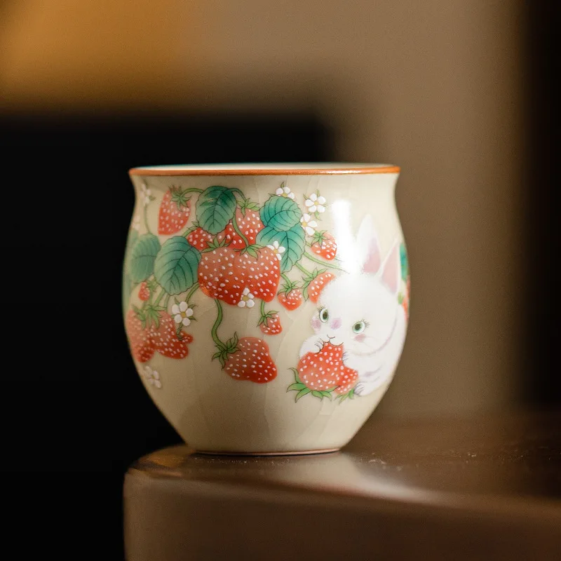 

Jingdezhen Mihuang Ru Kiln Master's Cup Egg Cup Crack Can Nourish Ceramic Tea Cup Personal Cup Tasting Cup Kung Fu Tea Set