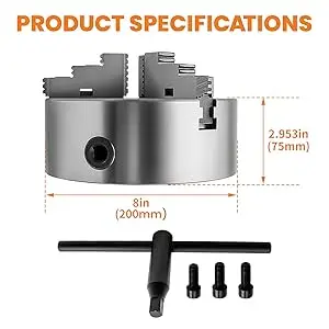 6 8 10 12 15 Inch 3 4 Jaw Hydraulic Chuck Spindle for CNC Lathe Milling Machine Industrial Metalworking Tooling Equipment