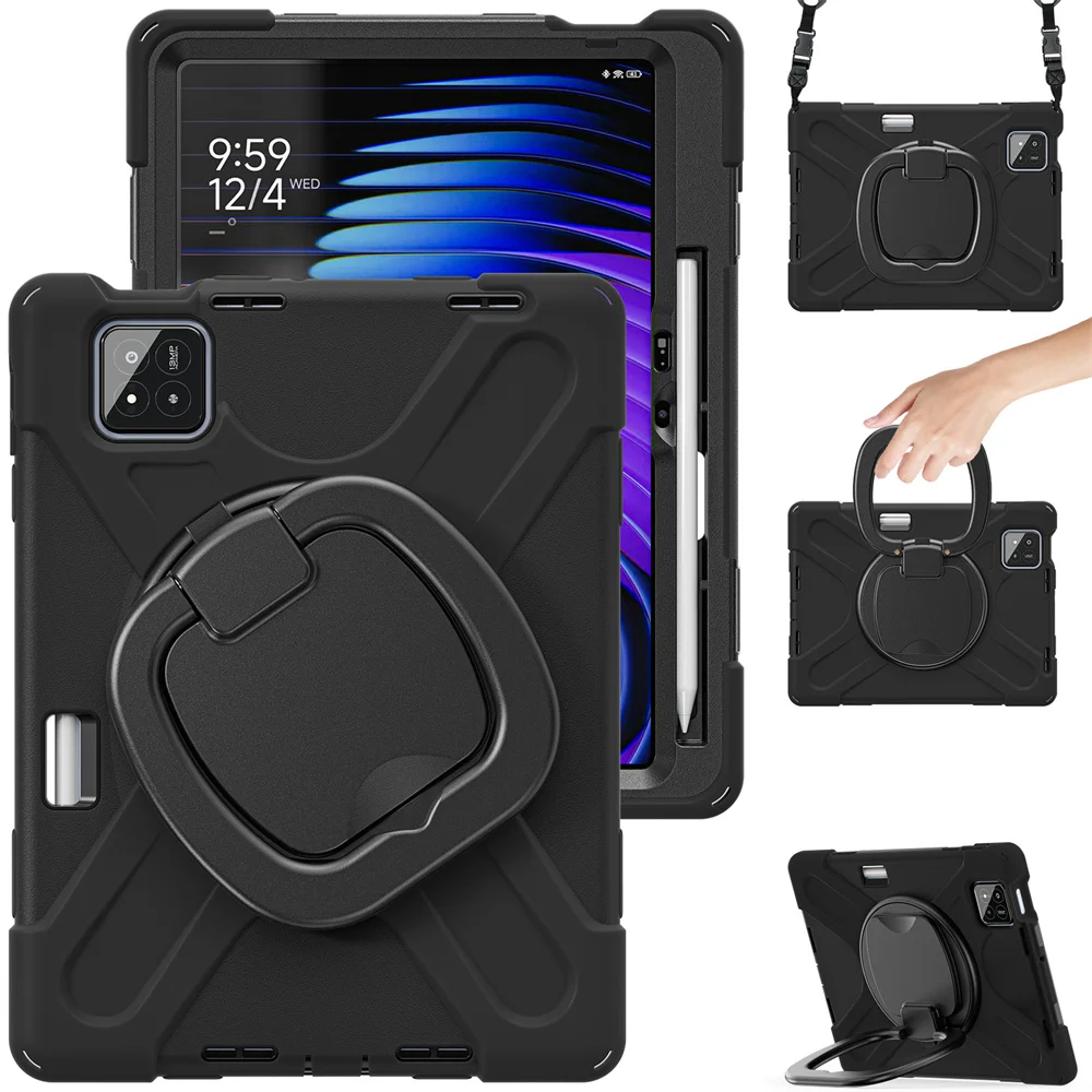 

360 Rotatable Stand Tab Case for Xiaomi Mipad 7 6 5 Pro Redmi Pad Pro 12.1 Poco Pad 2024 Heavy Duty Cover For Redmi Pad SE 8.7in