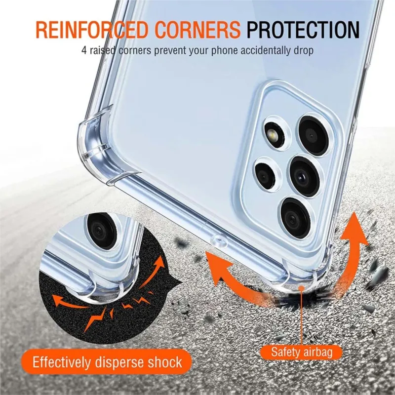 Funda transparente anticaída AirBag para Samsung Galaxy A52 A72 A12 A13 A23 A33 A53 A73 A04 A04S A14 A24 A34 A54 A22 A32 5G