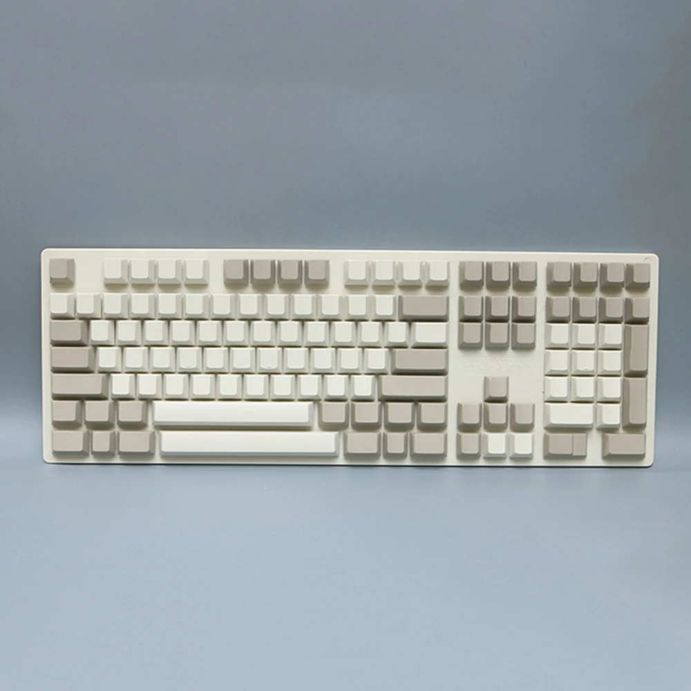 Imagem -04 - Chaves em Branco Pbt Keycaps para Cherry mx Interruptor Mecânico Gaming Keycaps Cereja Perfil Luz Cinza Leite Branco 120