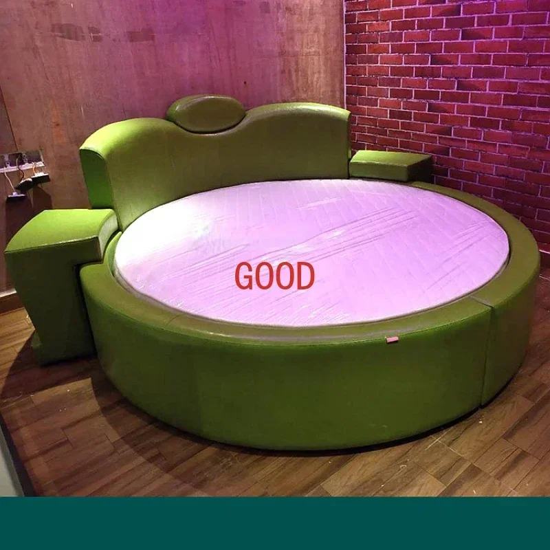 round Bed Furniture Light Luxury Hotel Water  Electric Bed Multi-Functional Modern Theme Bed