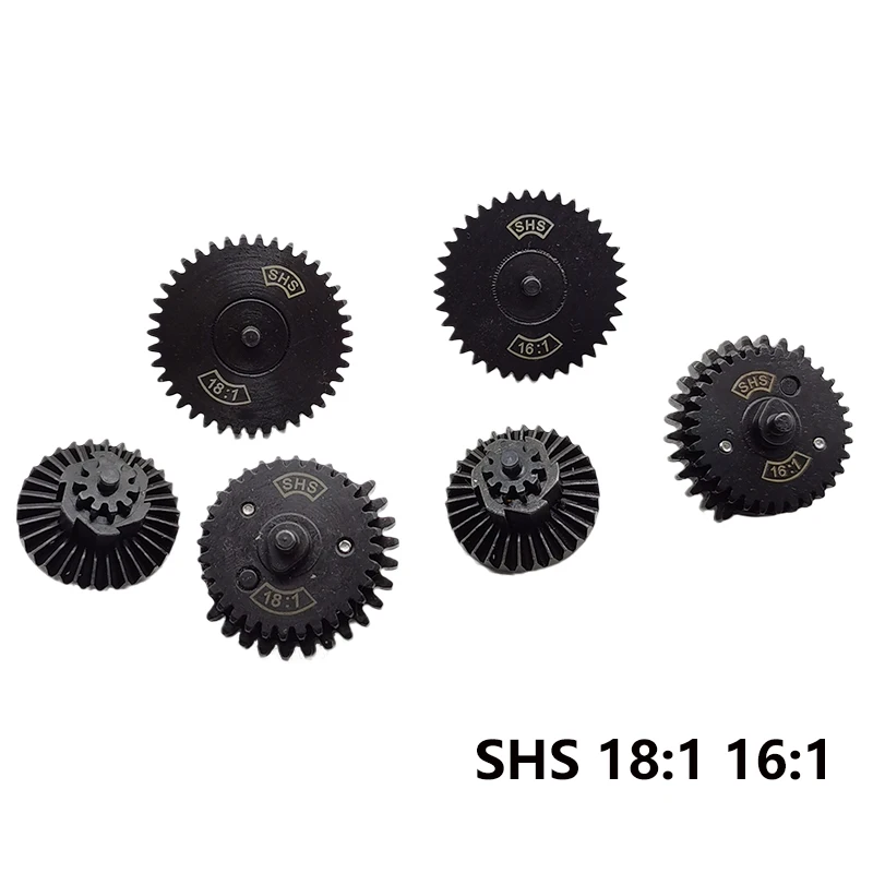 CNC Steel Cut SHS Gear Set Torque 16:1 18:1 High Speed Gear Set For Ver.2 AEG EBB Airsoft Gearbox