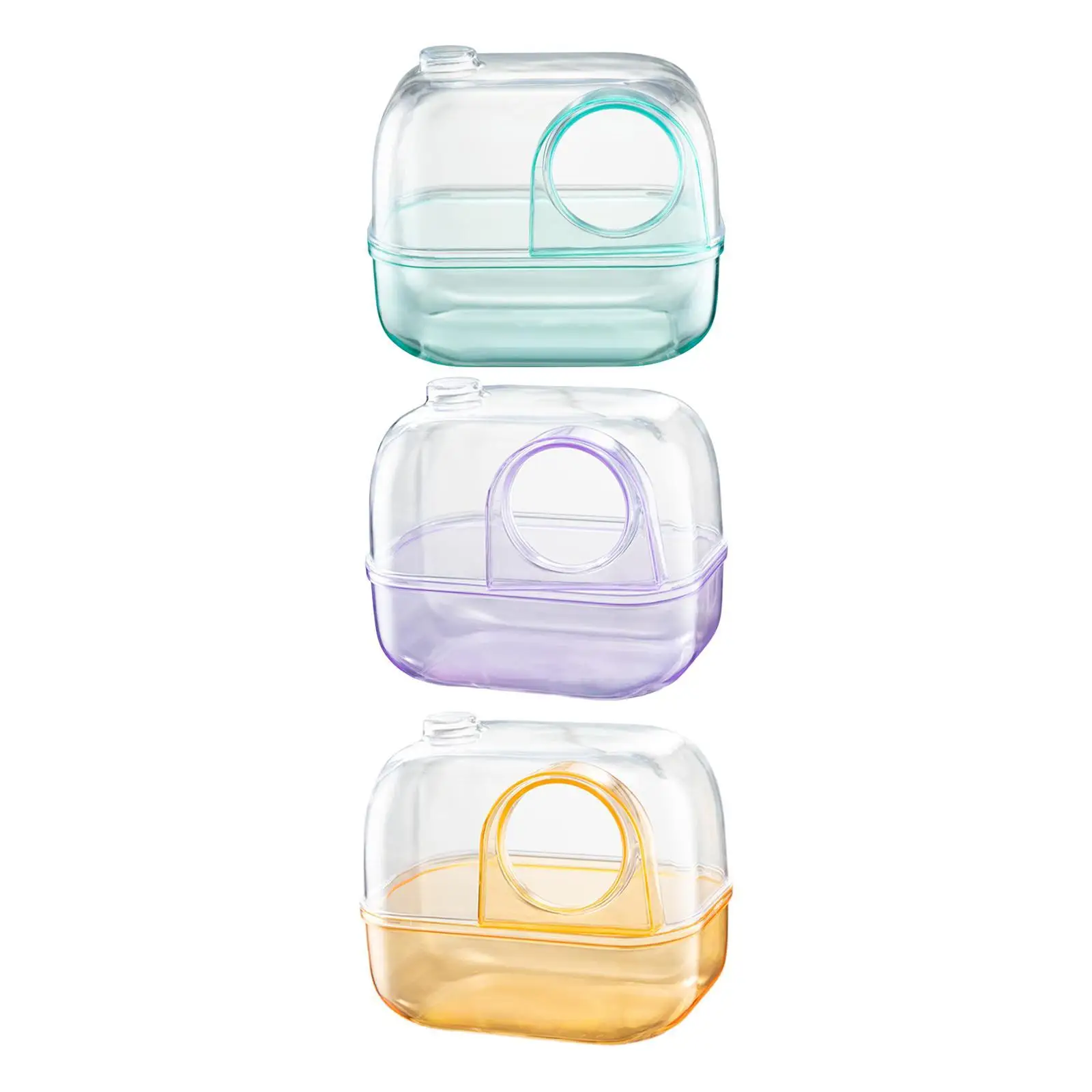 Hamster Bath and Toilet Anti Splash Pet Bathroom Clear Hamster Bathroom Toilet Sand Bath Container Mice Chinchilla Small Animals