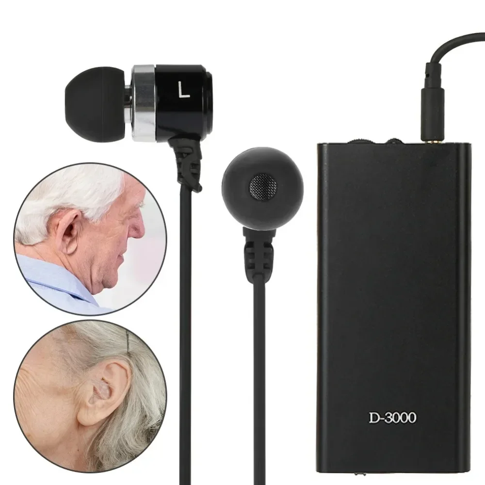 Pocket Sound Amplifier Adjustable Volume Ear Care Tools Rechargeable MP3 Portable Deaf Elderly Hearing Aids Headphones Tools New