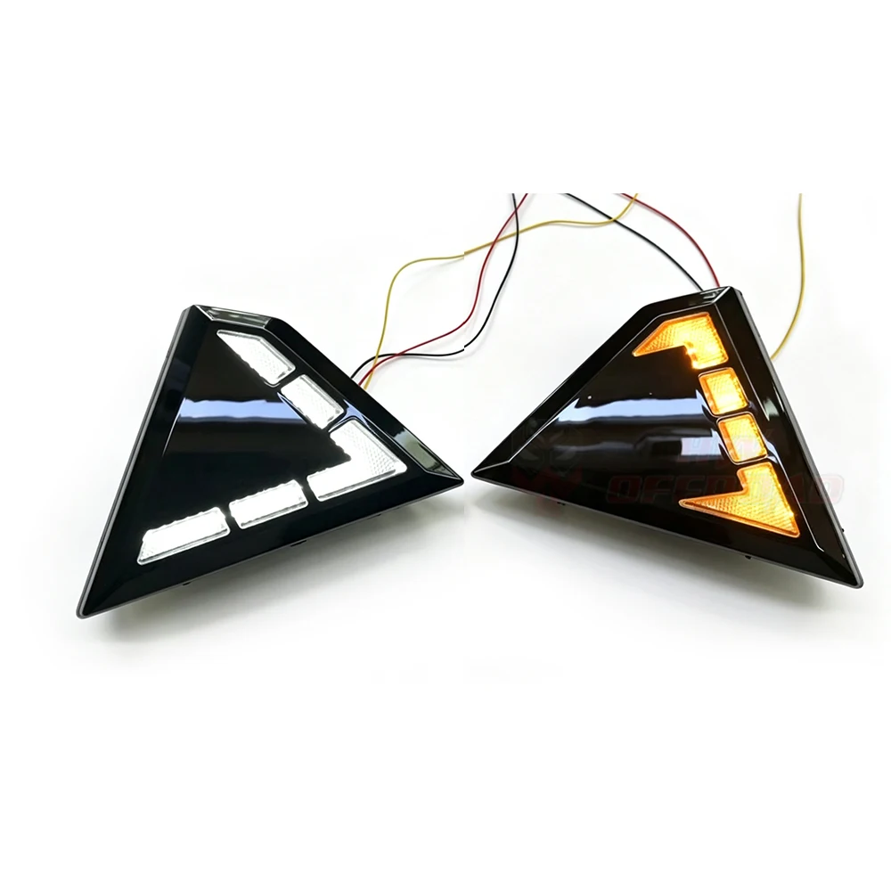 4X4 Low-end LED DRL Daytime Running Light for Toyota Hilux Travo Overland 2026+ Fog Lights Sequential Turn Signal Lights