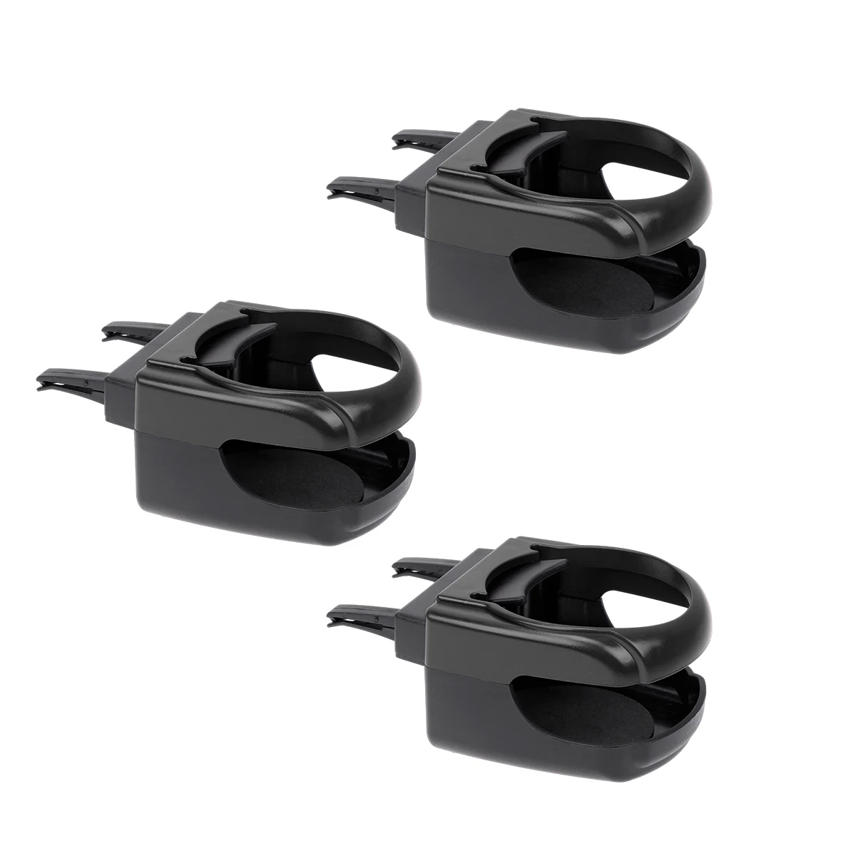 

3pcs Car Cup Holder Outlet Multi-function Drink Black Lightweight Portable Waterproof Easy Clean Durable Quality
