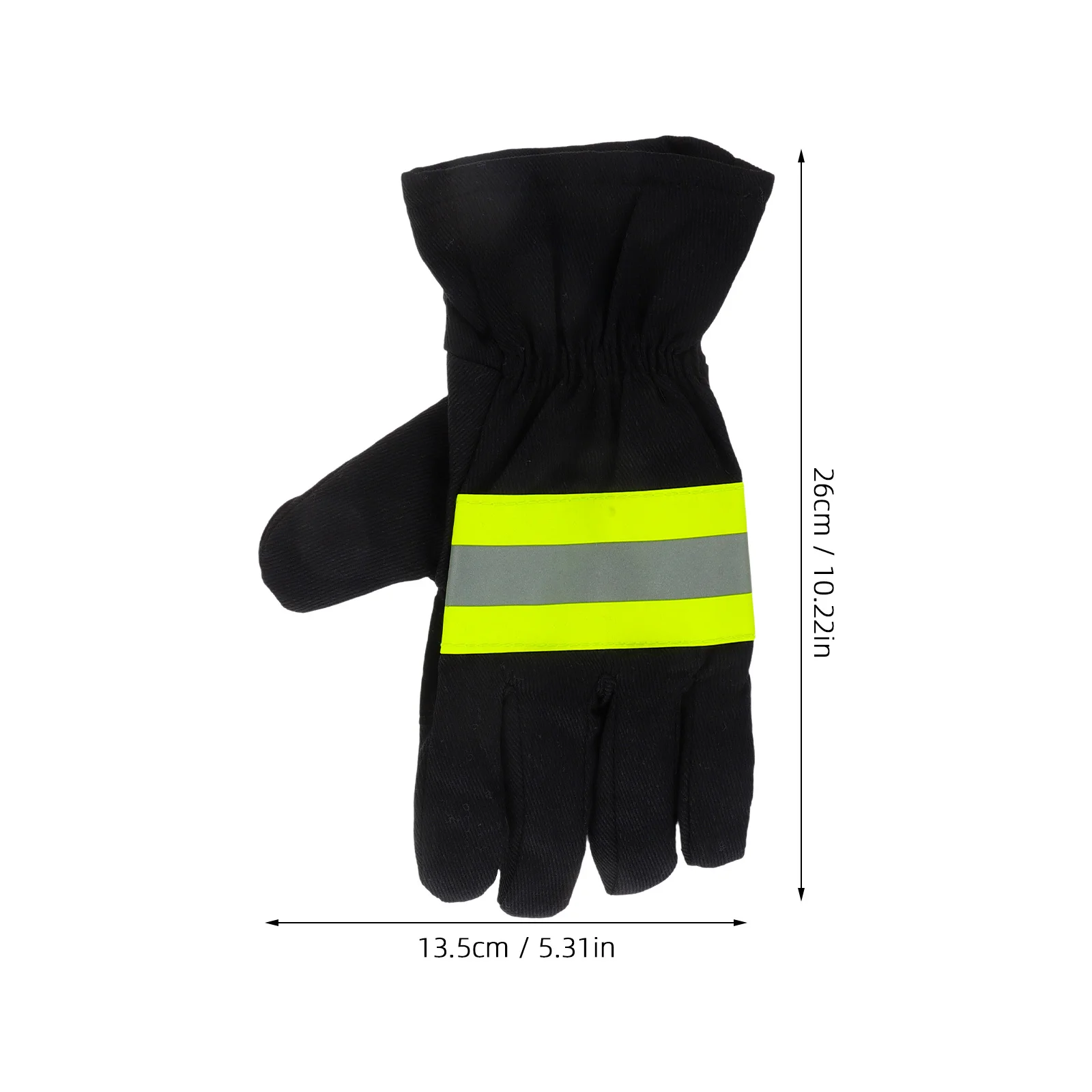 1Pair Firefighter Gloves Flame Resistant High Temperature Insulation Protective Work Safety Gloves for Firefighting Outdoor Use