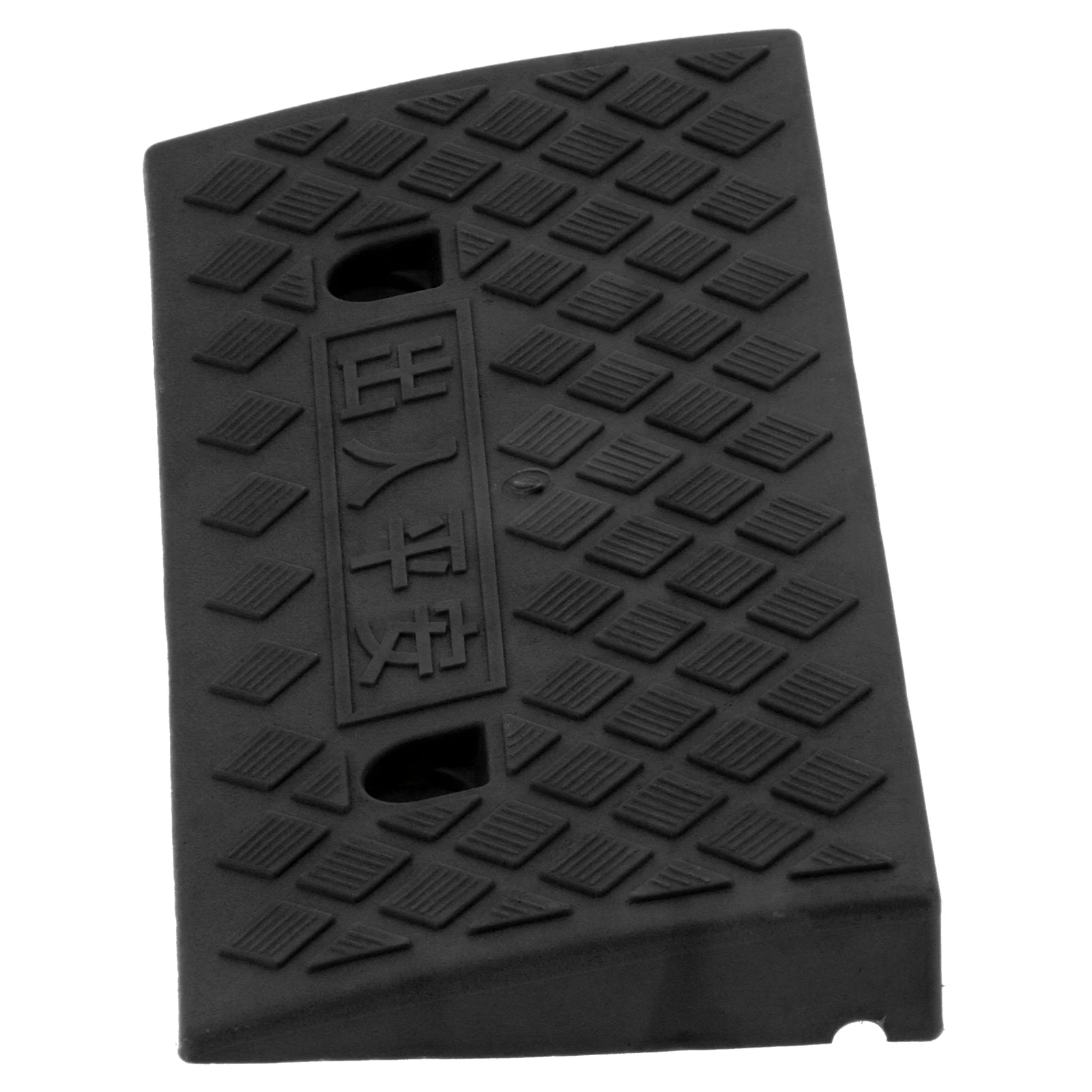 C2 50*22*5CM Thickness Plastic Curb Ramp Portable Threshold Ramp for Car Vehicle Driveway Loading Dock Supplies Black Ramp pad