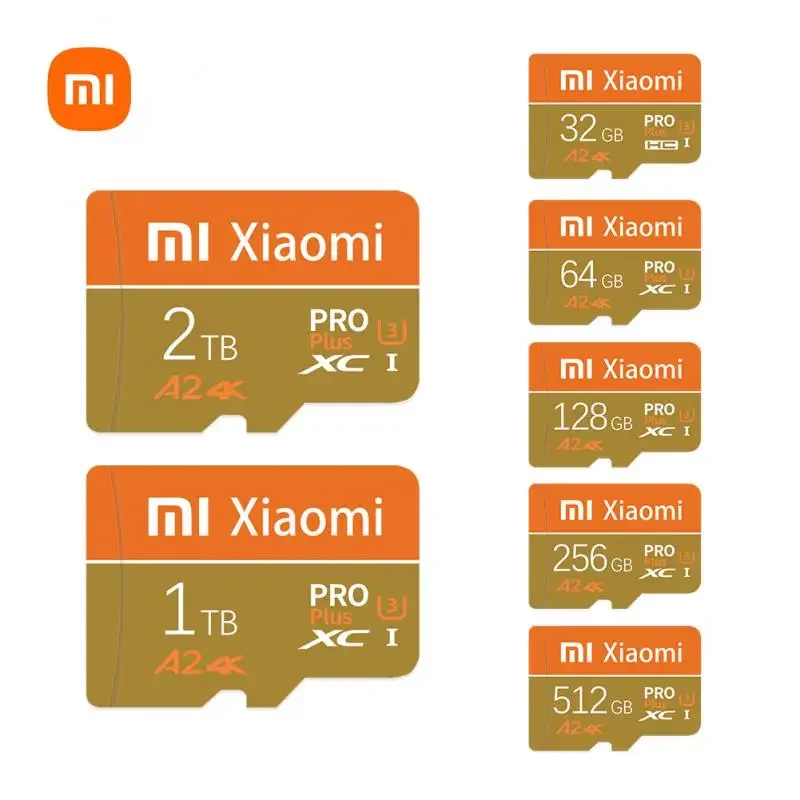 Xiaomi-tarjeta de memoria Original para Drones, 2TB, 1TB, A2, Class10, Micro TF, SD, 512GB, 4K, V30, cámara, videojuego