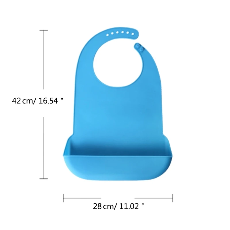 1 Pc Waterproof Adult Mealtime Anti-oil Silicone Bib Protector Disability Aid Apron Senior Citizen Aid Aprons Dining accessories