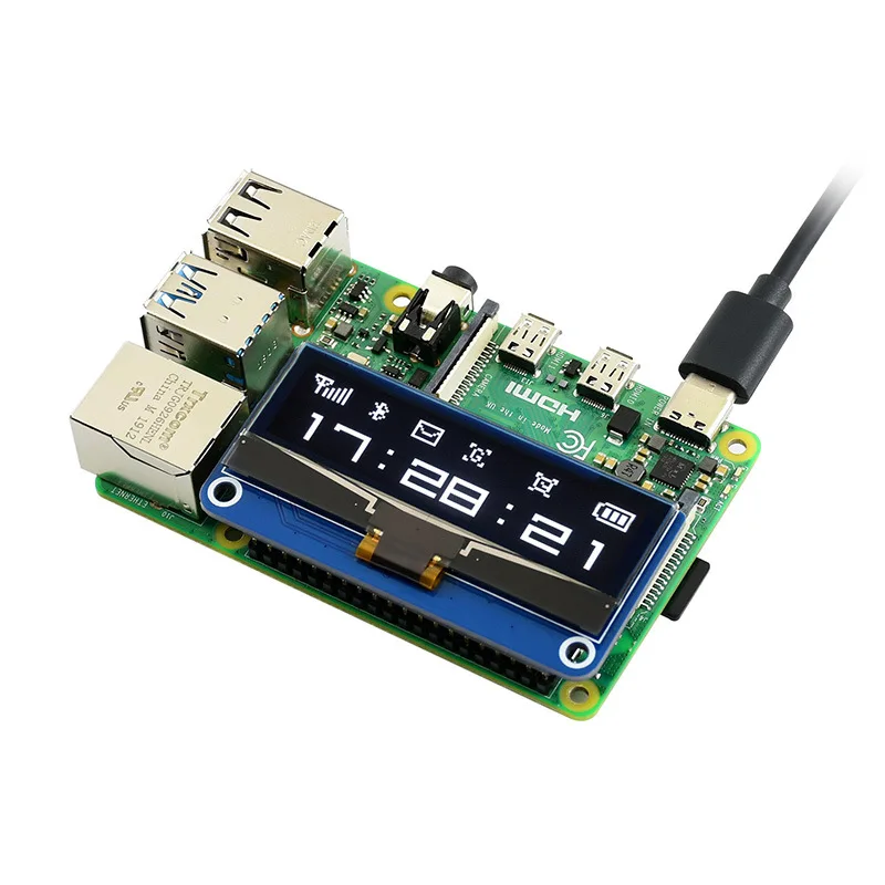 Imagem -04 - Polegada Oled Display Hat para Raspberry pi Jetson Nano 128*32 Pixels Suporte Spi I2c Interface com Incorporado Ssd1305 Driver 2.23