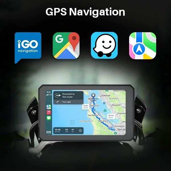 

Bouwoima 7 Inch GPS Motoplay for BMW Motorcycles Carpuride Mota BMW Navigator Carplay Screen Motorcycle Waterproof Display