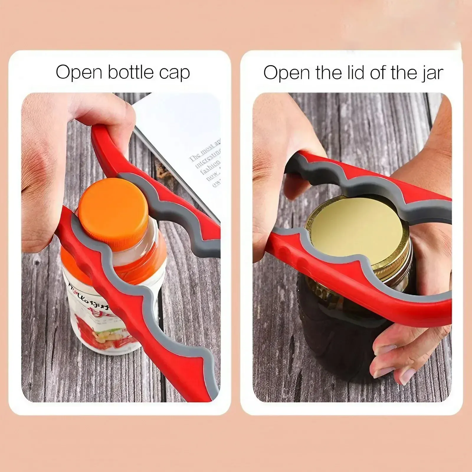 NEW Multi Functional Four In One Beverage Bottle Opener Cap Twister Four Position Can Opener Anti Slip Cap Twister Kitchen Opene