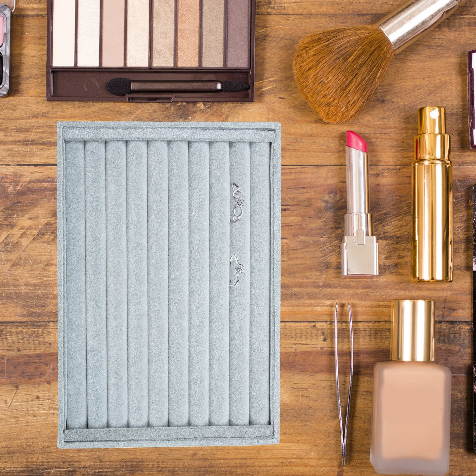 

Лоток-органайзер для колец, элегантный лоток для хранения ювелирных изделий с несколькими слотами, витрина-органайзер, держатель для колец с несколькими слотами