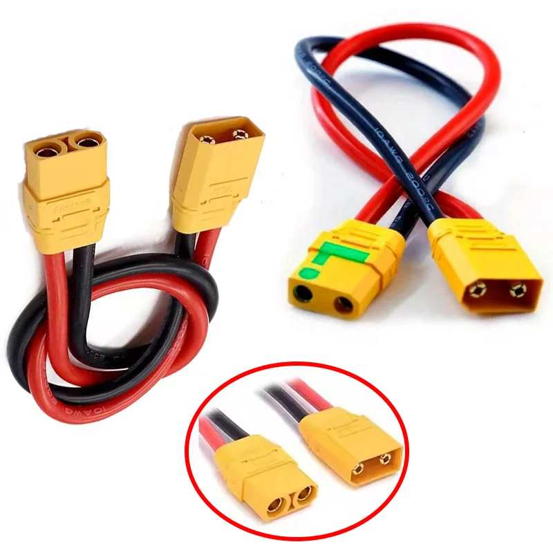 XT90H Male and Female Connector Aircraft Model Lithium Battery Connector XT90S Electrical Adjustment Gold-Plated Cable Plug 1PCS