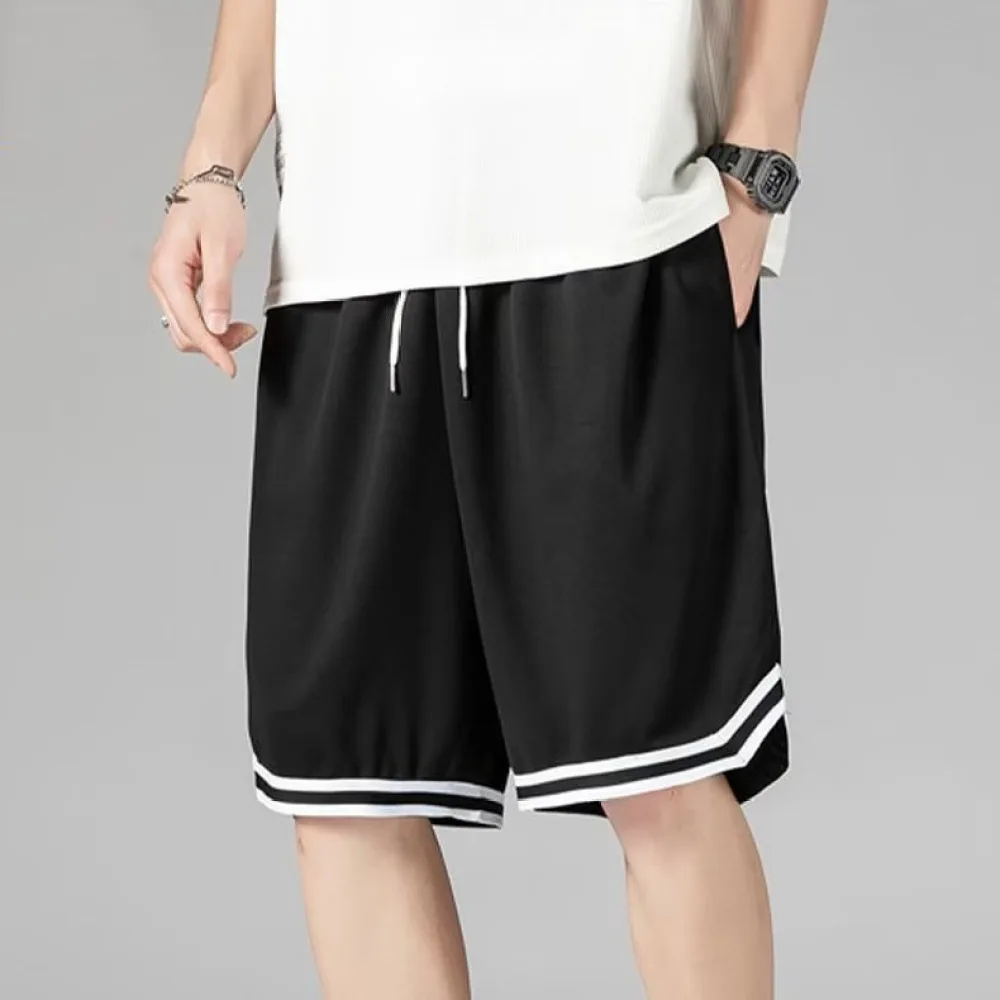 Summer Mens Thin Sportwear Shorts Breathable Quick Dry Basketball Loose Fitness Running Casual Athletic Activewear Bottoms