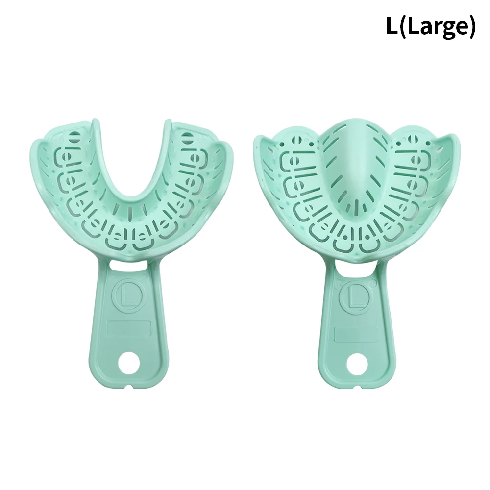 6Pcs/set Dental Implant Tray Impression Trays Dental Lab Tools Oral instruments New Plastic Teeth Holders Plaster Mold Trays