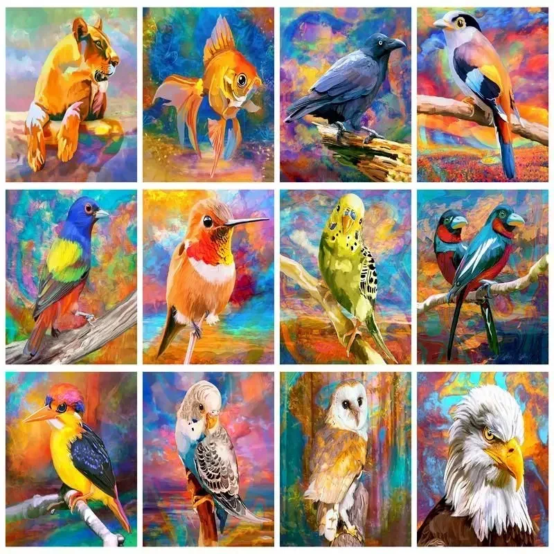 

584518 40x50cm Painting By Numbers Acrylic Paints Canvas Painting Animals Paintings Personalized Gift