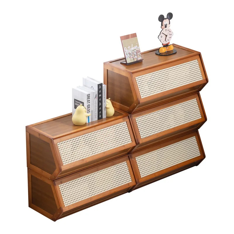 Multi functional stackable storage cabinet with lid, miscellaneous storage box, household storage box, bedside cabinet