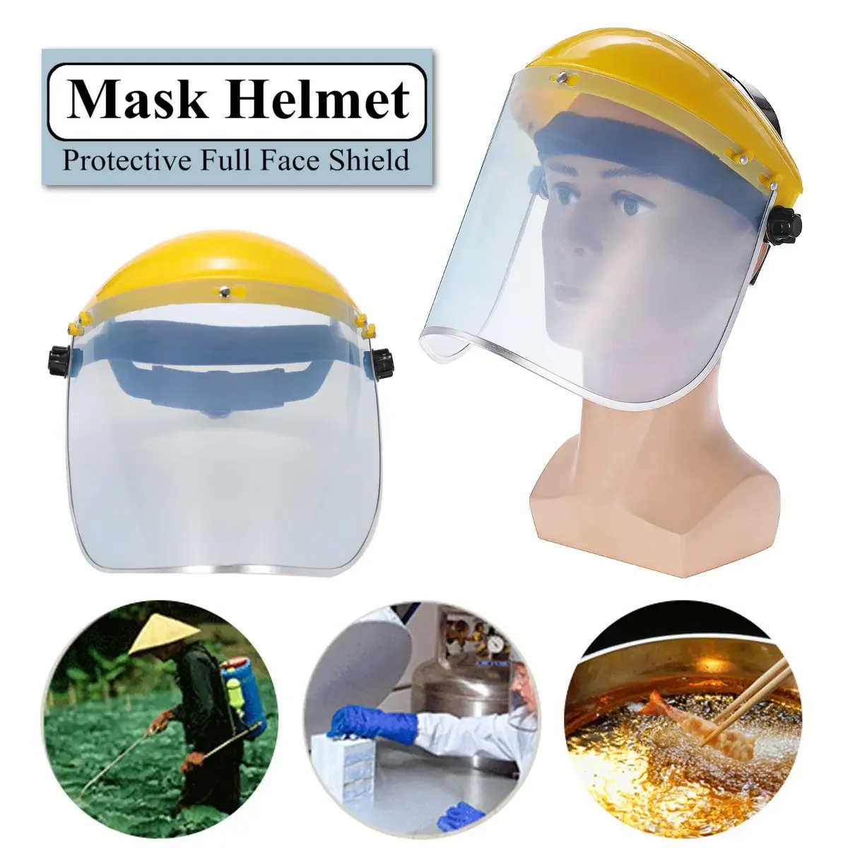 Imagem -03 - Transparente Pvc Protective Face Mask Anti Saliva Dustproof Faces Shields Screen Spare Visors Proteção do Trato Respiratório