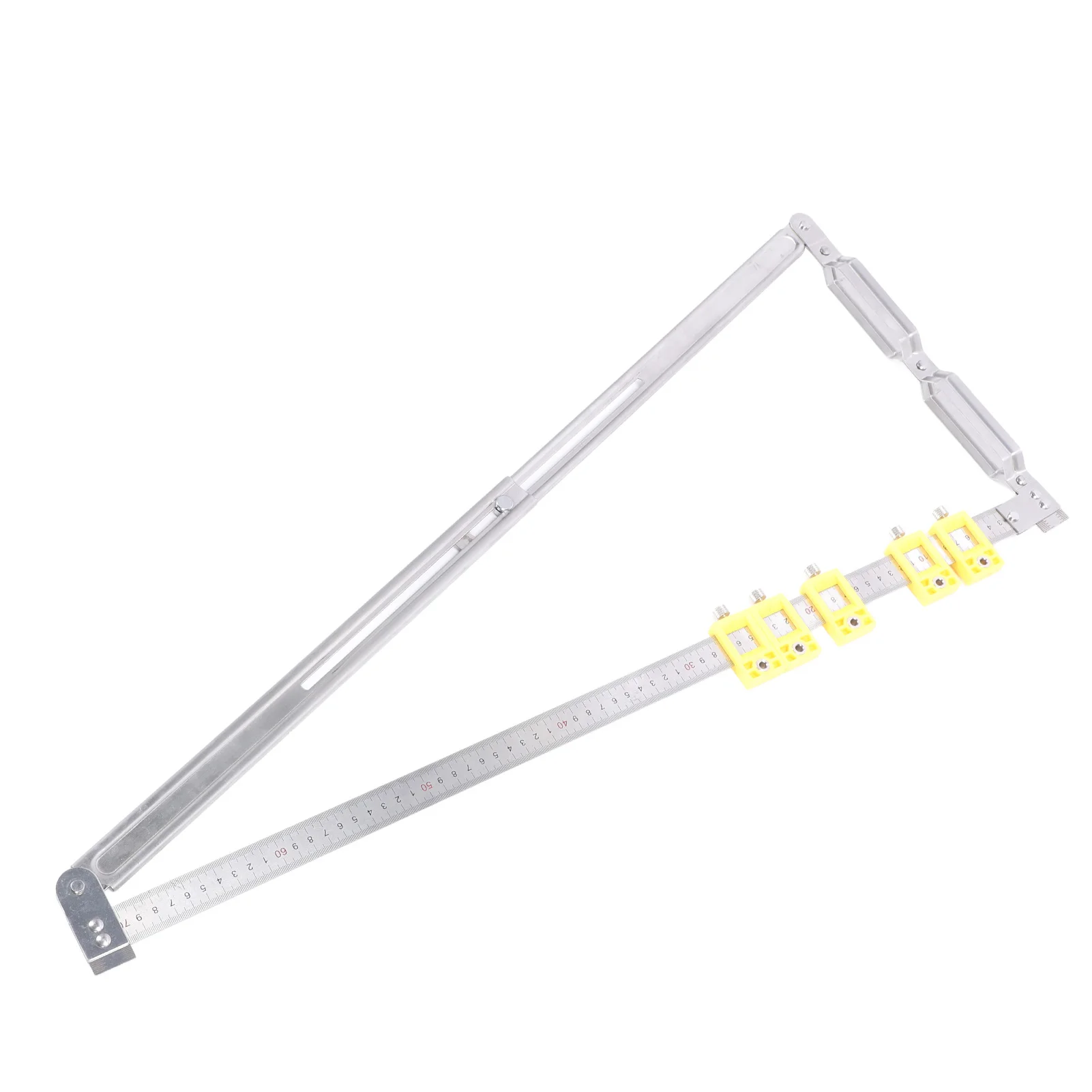 Hole Drilling Locating Ruler Stainless Steel Adjustable Locator Ruler Sturdy Rustproof Quick and Accurate for Woodworking Use