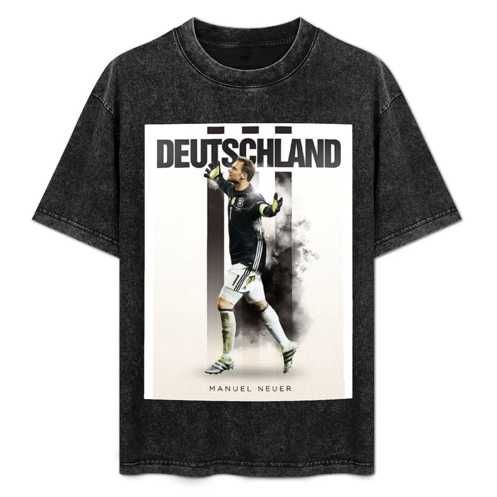 Camiseta masculina com estampa de arte em linha simples de Manuel Neuer