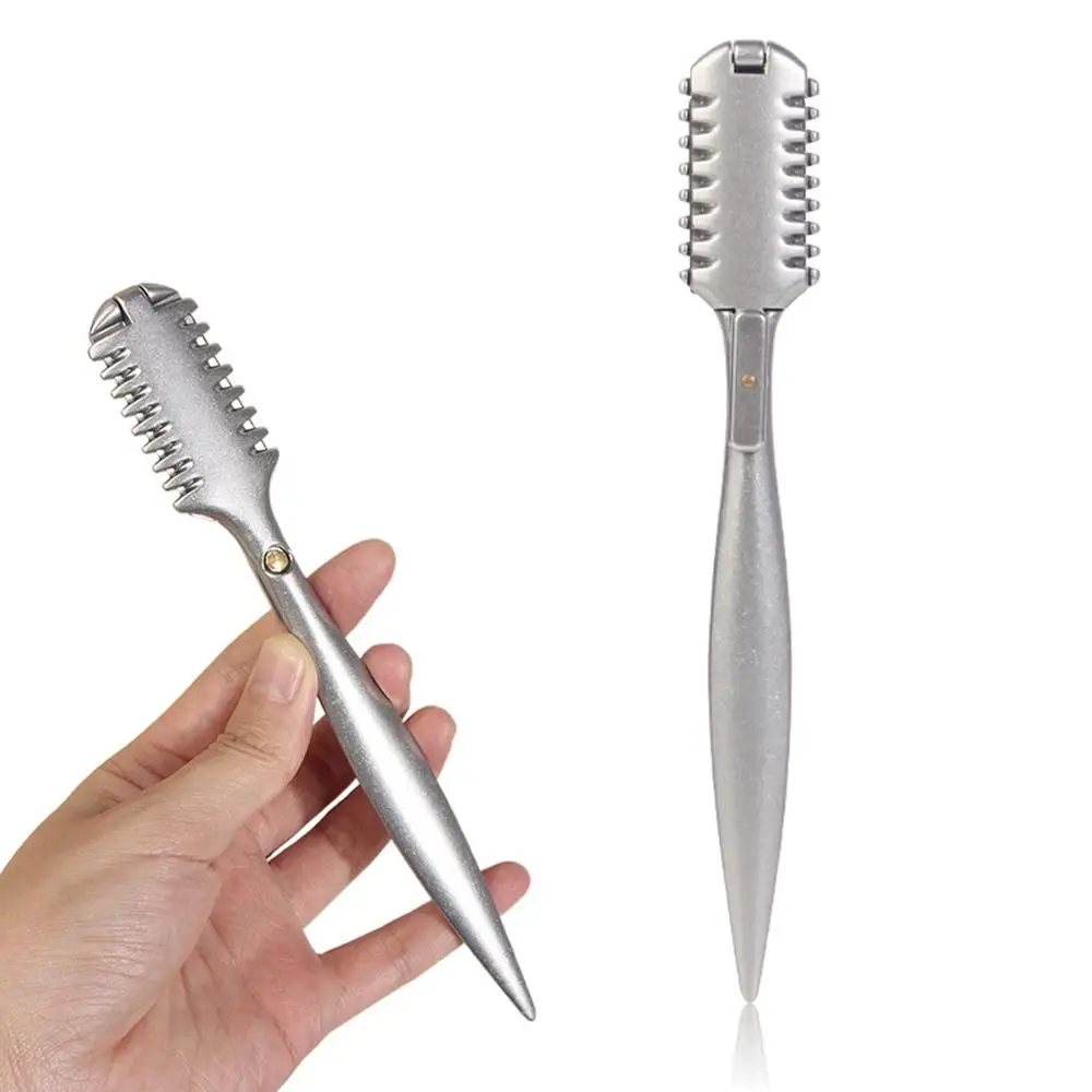 

Manual Double Side Thinning Razor Comb Buckle Design Rust-proof Hair Cutting Holder Handle Multi-purpose Barber Shaving Razors